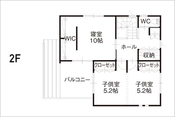 ガルバリウム＋無垢住宅 ORGA（参考プラン2F）｜長野・上田・松本の新築・注文住宅・デザイン住宅