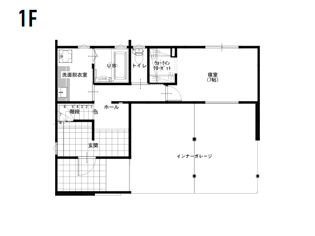 REVELTA 間取り 1F|長野・上田・松本の新築・注文住宅・ガレージハウス