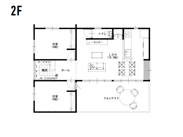 REVELTA 間取り 2F|長野・上田・松本の新築・注文住宅・ガレージハウス