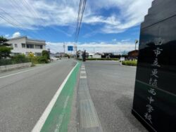 更埴西中学校前面道路