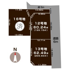 塩尻市大字広丘野村の【土地《サンフィールド野村桔梗ヶ原【全4区画】》】不動産情報の敷地図