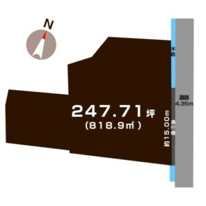 中野市大字田麦の【土地】の敷地図