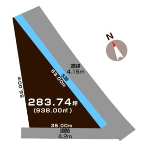 長野市若穂綿内の【土地】の敷地図