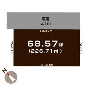 千曲市大字野高場の【土地】の敷地図