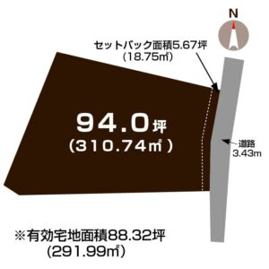 長野市篠ノ井小松原の【土地】の敷地図