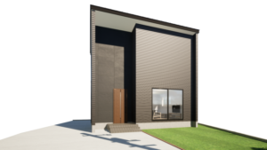 長野市篠ノ井御幣川の【土地・分譲地・全5区画】の建物プラン例の外観パース