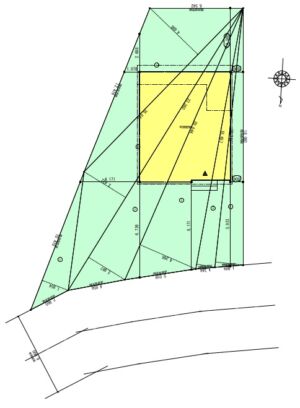 長野市篠ノ井御幣川の【土地・分譲地・全5区画】の建物プラン例の配置図