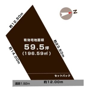 長野市西長野の敷地図