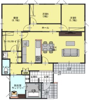 長野市若穂綿内の【土地】の1階平面図