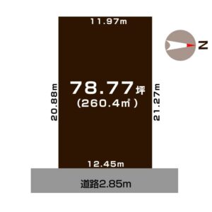 長野市大字長野花咲の【土地】の敷地図 長野市大字長野花咲の【土地】の敷地図